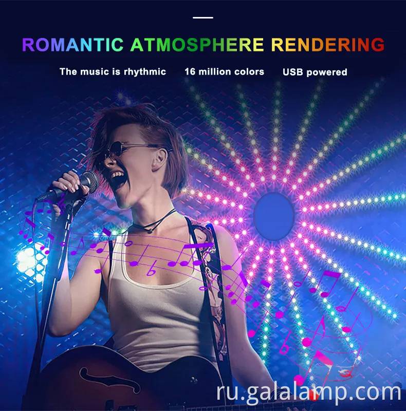 Красочный симфонический светодиодный фейерверк полосатый свет для домашнего декора